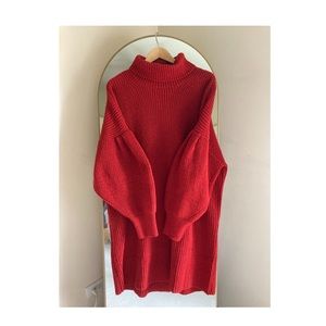 Red/Orange Sweater Dress